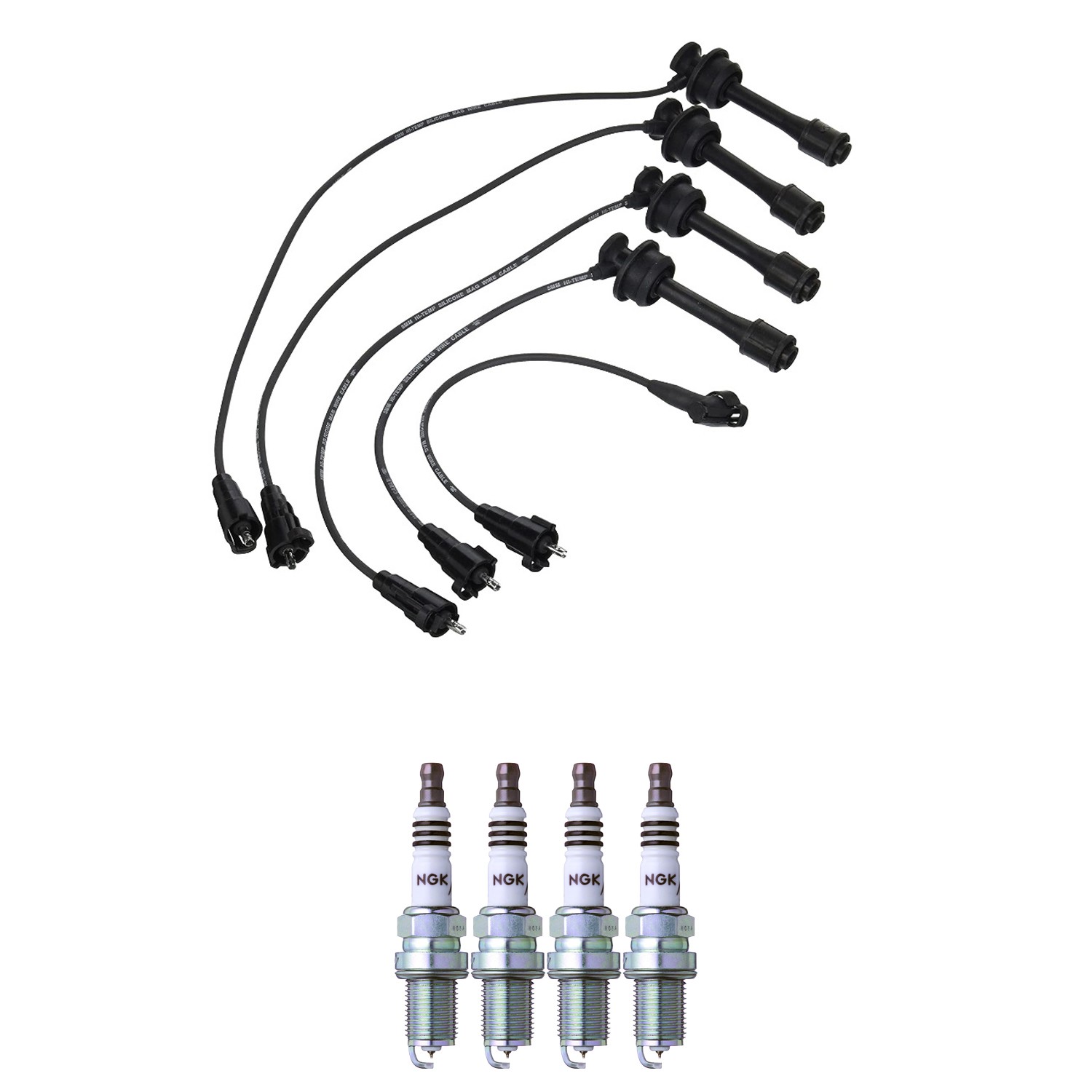 Denso Ignition Wires and NGK Spark Plugs Kit for Toyota Celica 1992-1993 2.0L L4