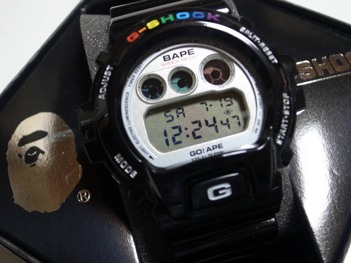BAPE × CASIO G-SHOCK DW-6900 Rainbow Logo Limited 1000pcs Serial