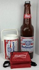 VTG 1990’s Budweiser Beer Can Cooler Blowup Inflatable Bottle Lunch Bag All 3!!