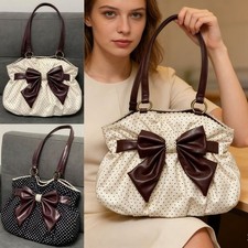 Y2k Women's Bow Handbag Vintage Ins Underarm Bag Lady Shoulder Bags  Streetwear