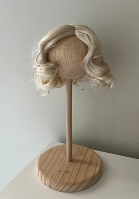 Blythe Doll Wig -- Gold Curly Short Hair (Retro Style)  Size 9''-10''