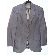 Stafford Men's Charcoal Wool Blend Suit Jacket 36S Pleated/Cuffed Pants 32X26