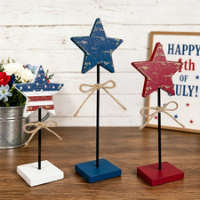 4Th of July Indoor Home Decorations 3 PCS, Fourth of July Patriotic Americana Wo