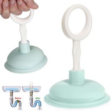 Mini Sink Drain Plunger Small Unclogger for Bathroom, Kitchen, Shower Drains