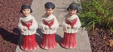 Vintage 1960s Choir Singer Blow Mold Set of 3 BECO  Christmas #985 22" 