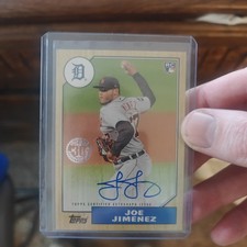 2017 Topps Update 1987 Rookies and Trades Auto Joe Jimenez #87A-JJ Auto 3q5