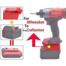 For Milwaukee 18V Li-Ion Battery To For Craftsman 20V Drill Tools Adapter Only
