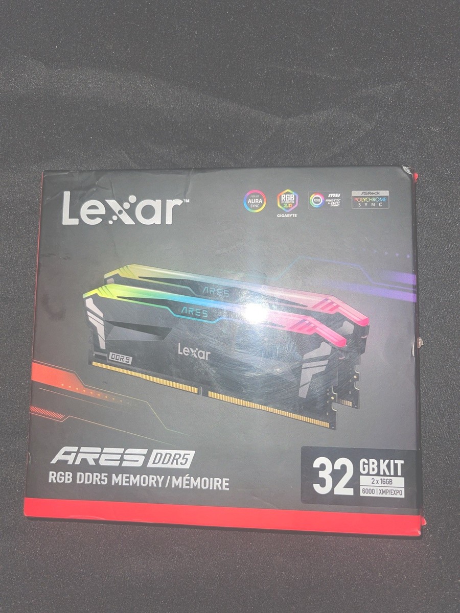 Lexar ARES DDR5 RGB 32GB (2x16GB) cl30 6000MHz DIMM Desktop Memory