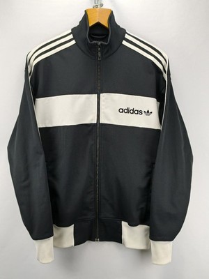 Adidas Originals Vintage Trainingsjacke Herren L Schwarz Weiß Track Jacket 