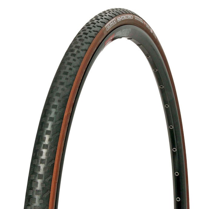 Soma Shikoro Tubeless 700c Road Tire 48mm Black/Brown Tubele