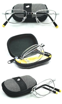 3 Paar Taschen Klapp Silber Lesebrille Gold Spitze Etui Gürtel Riemen RG8A