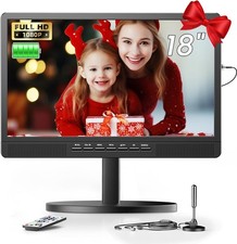 DESOBRY 18" Piccolo Televisore con Antenna, TV Portatile con Freeview DVB/