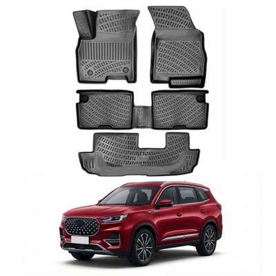 Fußmatten Automatten für Chery Tiggo 8 Pro 2020-2026 7 Sitz Luxus Pkg,...