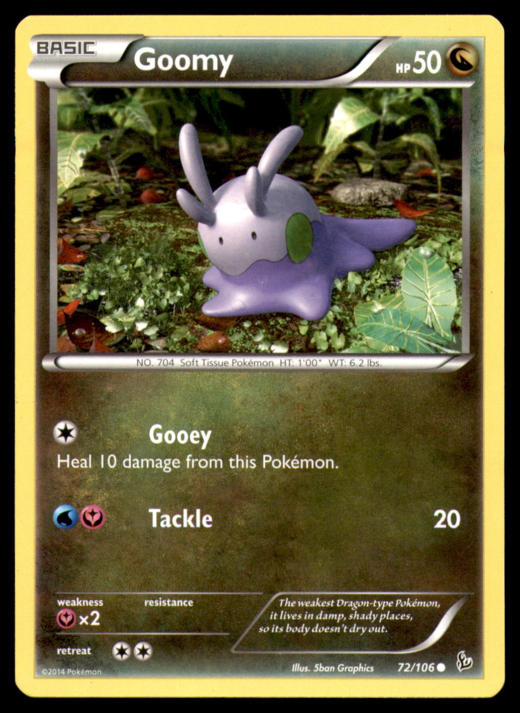 Pokemon TCG Goomy 72/106 Common Flashfire LP