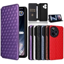 For Cricket Icon Pro 2026, Fashion Grid Wallet Flip Leather Stand Cover Case