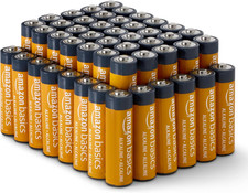 48-Pack AA Alkaline High-Performance Batteries, 1.5 Volt, 10-Year Shelf Life