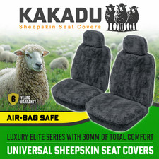 KAKADU Luxury Sheepskin Seat Covers SSANGYONG REXTON Y200 RX320 4X4 03-07 CHAR