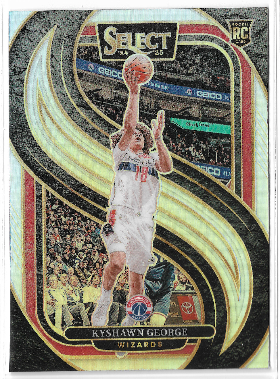 2024-25 Select Premier Silver Prizm #177 Kyshawn George RC Washington Wizards