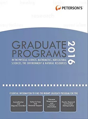 Graduate Programs in Physical Sciences, Mathematics, Agricultural Sciences, Envi