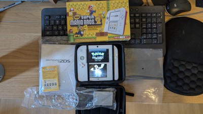 Nintendo 2DS Super Mario Bros. 2 Console - Scarlet Red W/ Box, Charger, and case