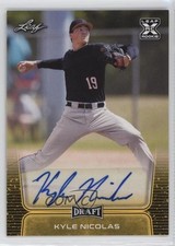 2020 Leaf Draft Auto Gold Kyle Nicolas #BA-KN1 Auto 0f4