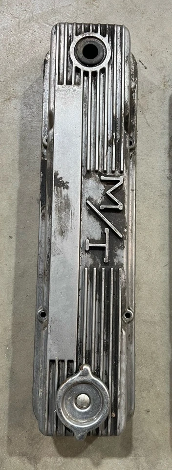 Cubiertas de válvula M/T SBC Chevrolet 327 350 400 Mickey Thompson barra hacia atrás M\T Foto 2 de 4