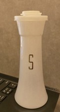 Vintage Tupperware 6.5 White Hourglass SALT S...