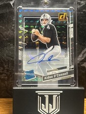 2023 Donruss Clearly Aidan O’Connell Rated Rookie Mosaic Holo Auto SSP Rare!!