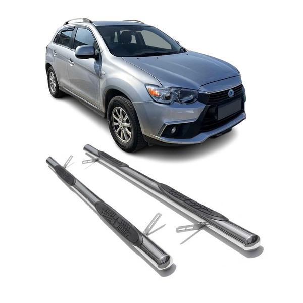 Edelstahl Trittbretter Schwellerrohre FüR Mitsubishi ASX 2010-2023 Silber-image