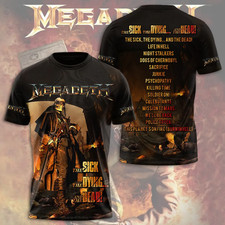 Megadeth The Sick The Dying And The Dead AOP T-Shirt Gift For Fans S-5XL
