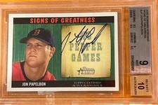 2005 Bowman Heritage Jon Papelbon Signs of Greatness RC Auto Signed BGS 9 Mint