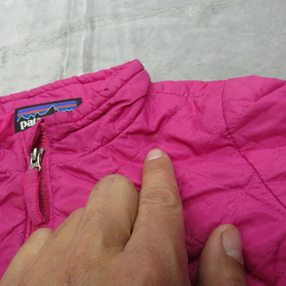 Patagonia Baby Nano Puff 5T 粉色绗缝全拉链绝缘轻便可打包 — 第 4/4 张图片