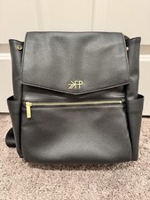 Freshly Picked Classic Mini Vegan Leather Diaper Bag Backpack In Black