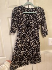 Blue Floral Urban Outfitters Mini Fit And Flare Sun Dress Women’s Size XS