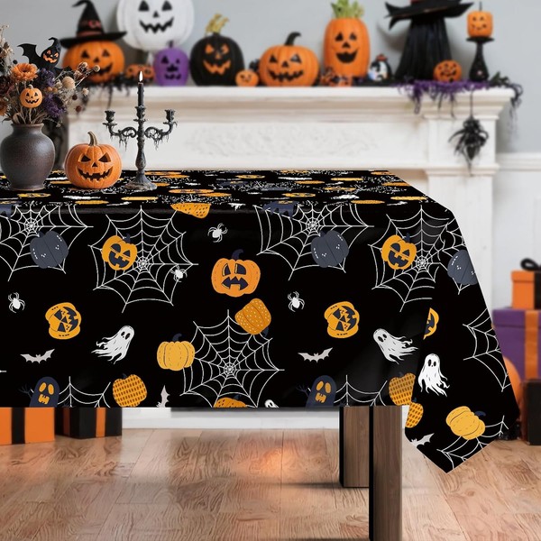 Halloween Tischdecke Rechteckig Polyester 152 X 213 Cm Geistermotiv Deko-image
