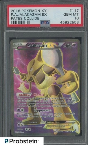 2016 Pokemon XY Fates Collide #117 FA Alakazam Ex PSA 10 GEM MINT