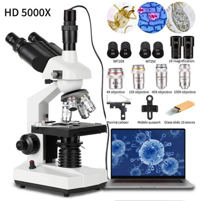 Amomg B120C 40x-2500x LED Lab Binocular Compound Microscope