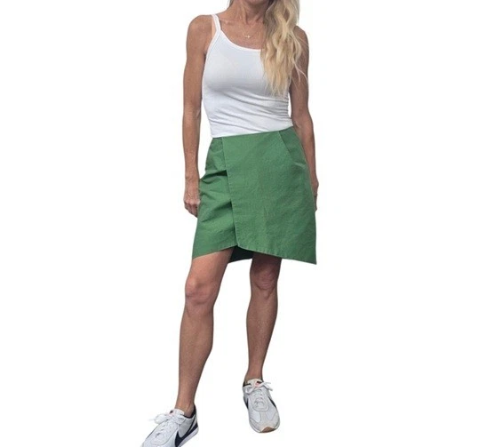 Kate Spade Saturday Green Linen Blend Asymmetrical Wrap Skirt Size 0
Opens in a new window or tab