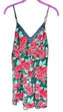 Vintage 90s Victoria's Secret Gold Label Roses Lace Mini Babydoll Slip Dress M