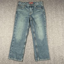 Arizona Jean Co Jeans Boys 12 Husky Blue Medium Wash Denim Straight Leg Cotton