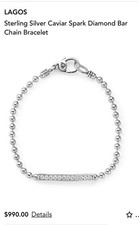 LAGOS STERLING SILVER CAVIAR SPARK DIAMOND .3...