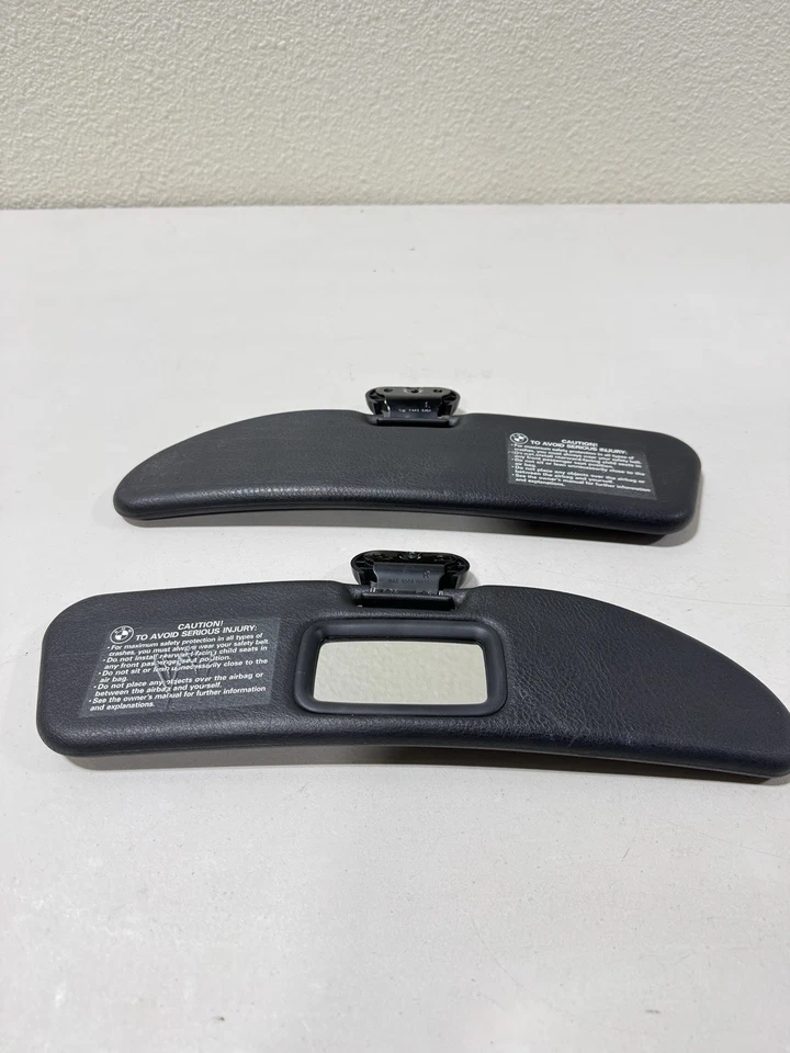 Par de parasoles interiores BMW Z3 E36 1998-2002 Roadster negro OEM Foto 4 de 4