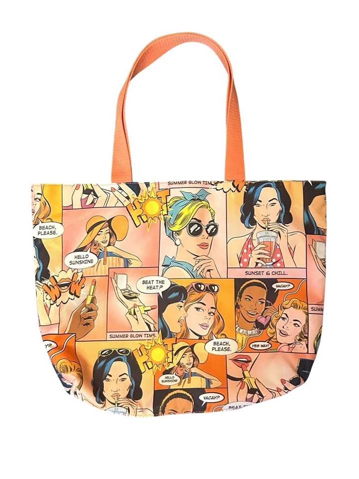 Estee Lauder карикатурные комиксы полоски женщины женщин сумка с короткими ручками / пляжная сумка - Изображение 4 из 4