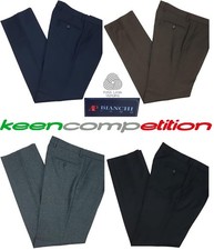 A&P BIANCHI Pantalone uomo classico flanella invernale pura lana vergine DROP 6