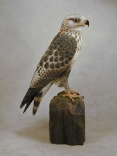 9 inch Ferruginous Hawk Original Wood Carving