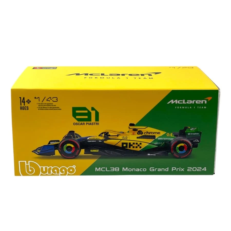 BBURAGO MCLAREN F1 MCL38 MONACO GP 2024  #81 O.PIASTRI  CON VETRINETTA - 18-3821 - Immagine 4 di 4