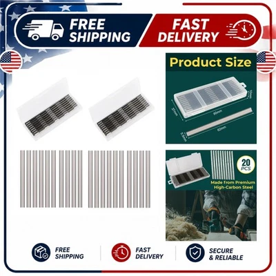 Lames rabot électrique 82 mm x20 réversibles eTrademart Makita Bosch - Photo 1/4