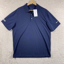 Nike Mens Dri-FIT Micro Pique 2.0 Polo Golf Shirt Mens Medium Navy Performance