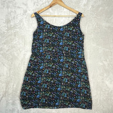 Vintage Havana Sleeveless Peacock Mini Dress Size Medium Boho Summer Grunge Lite