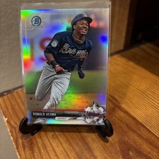 Ronald Acuna 2017 Bowman Chrome Refractor C #BDC-39 Atlanta Braves